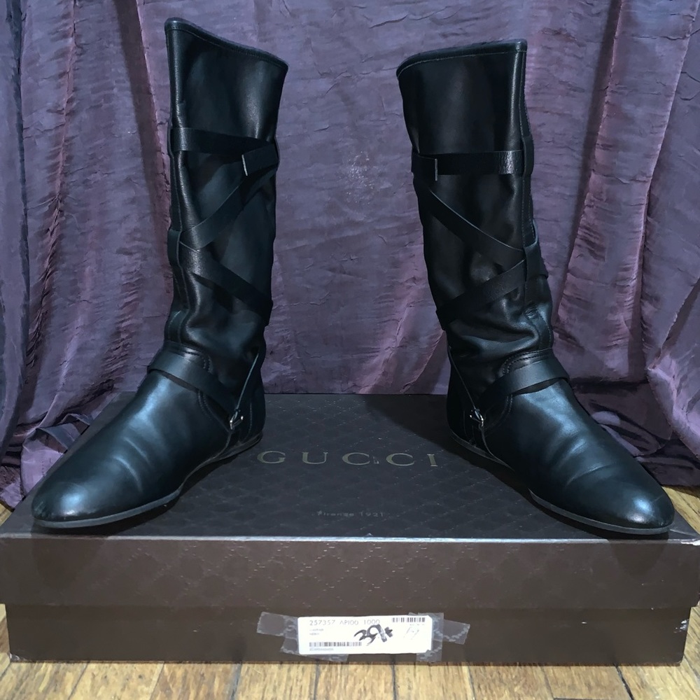 Gucci “Mayfair,” Boots, Nero (Peter Pan Style) Boots, Sz 39 1/2, EEUC - Picture 3 of 11
